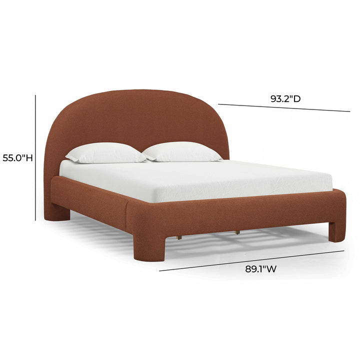 Orphea Autumn Red Performance Boucle Bed - King