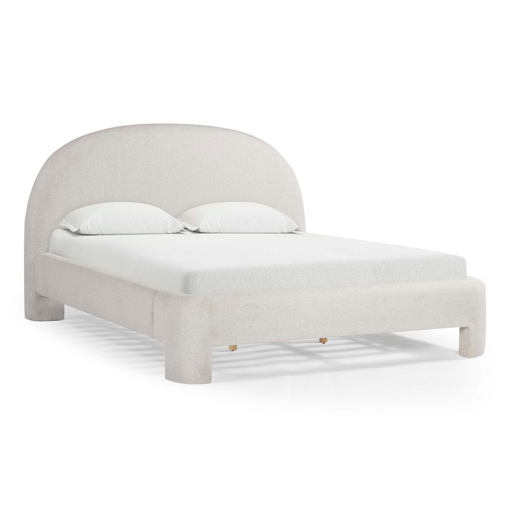 Orphea Off-White Performance Boucle Bed - King