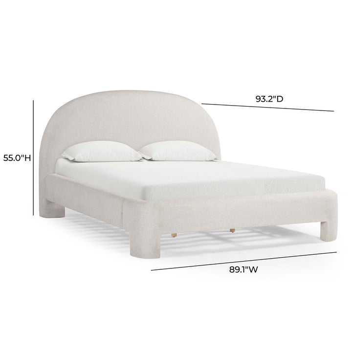 Orphea Off-White Performance Boucle Bed - King