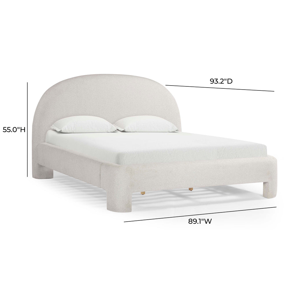 Orphea Off-White Performance Boucle Bed - King