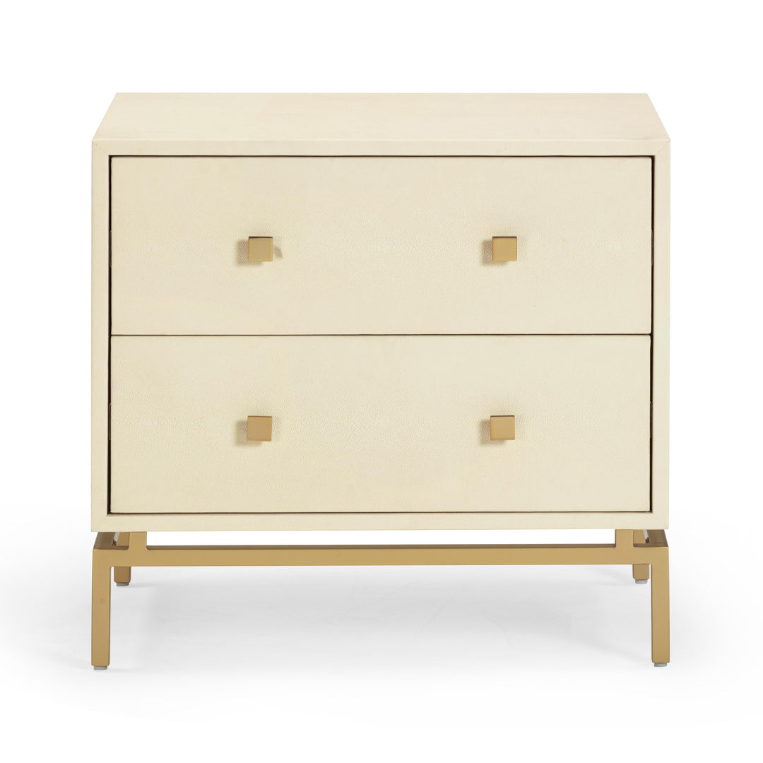 Pesce 25" Faux Shagreen 2-Drawer Nightstand