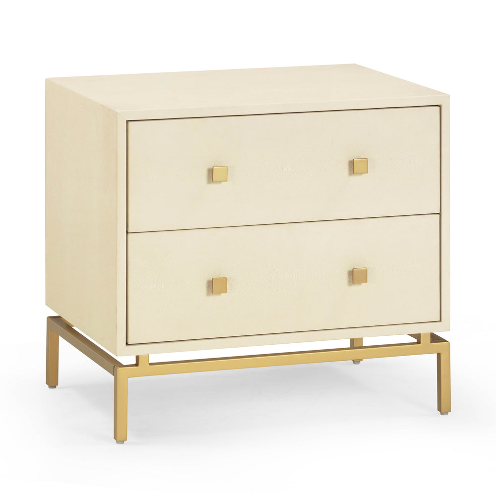 Pesce 25" Faux Shagreen 2-Drawer Nightstand