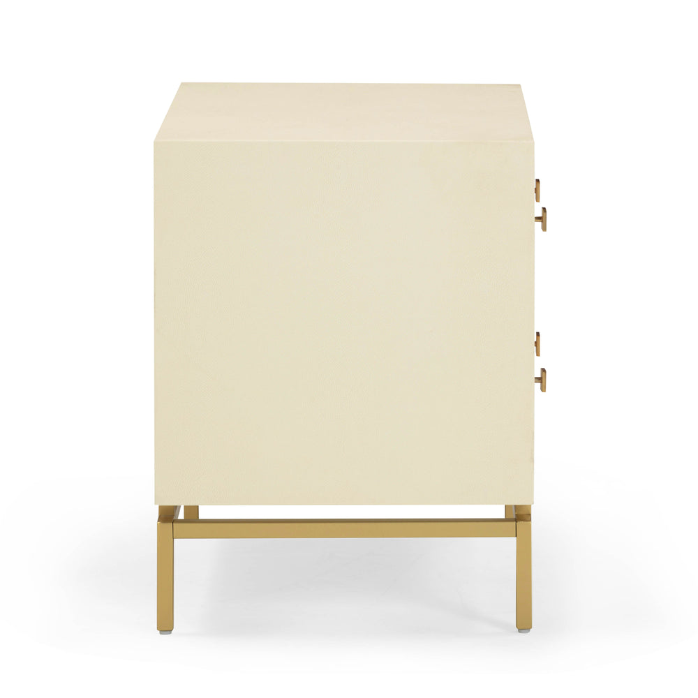 Pesce 25" Faux Shagreen 2-Drawer Nightstand