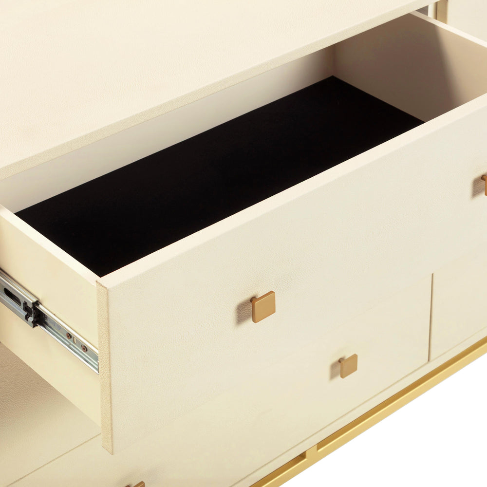 Pesce 57" Faux Shagreen 6-Drawer Dresser