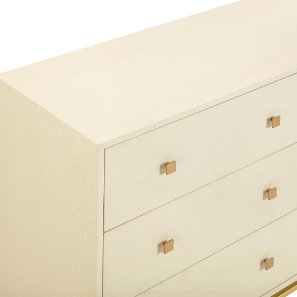 Pesce 57" Faux Shagreen 6-Drawer Dresser