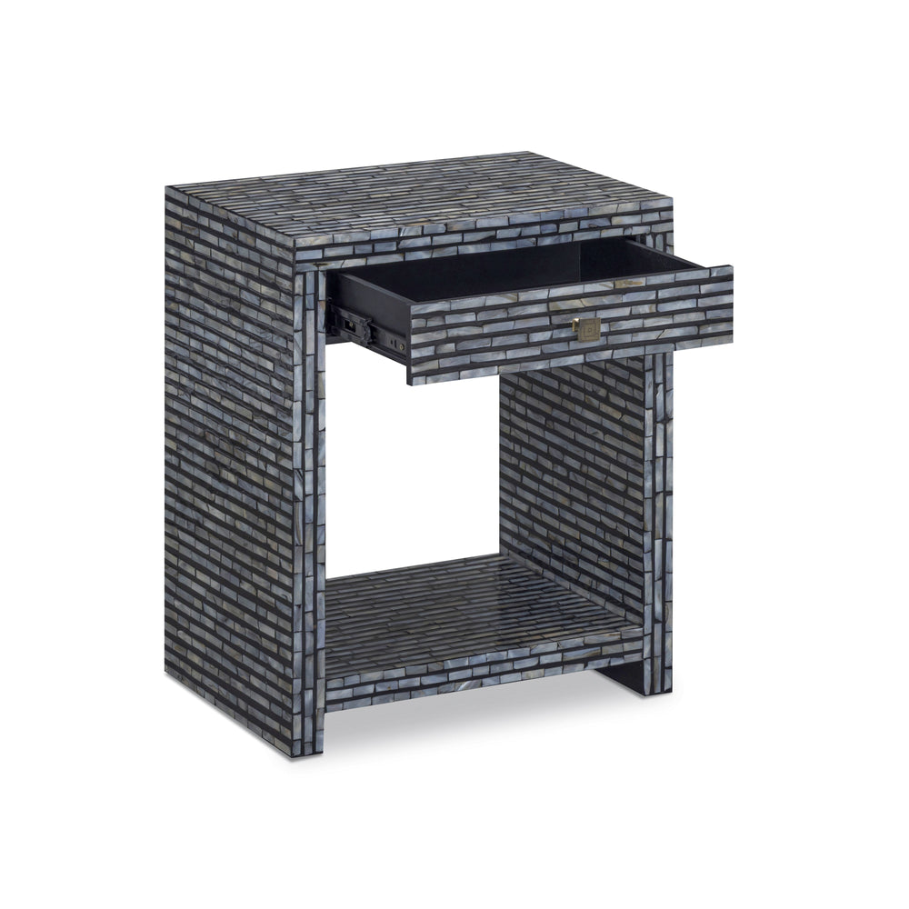 Cassis 20" Mother of Pearl 1-Drawer Nightstand
