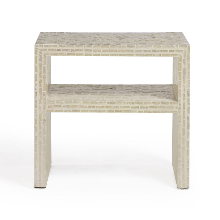 Derry 22" Cream Capiz Shell Nightstand