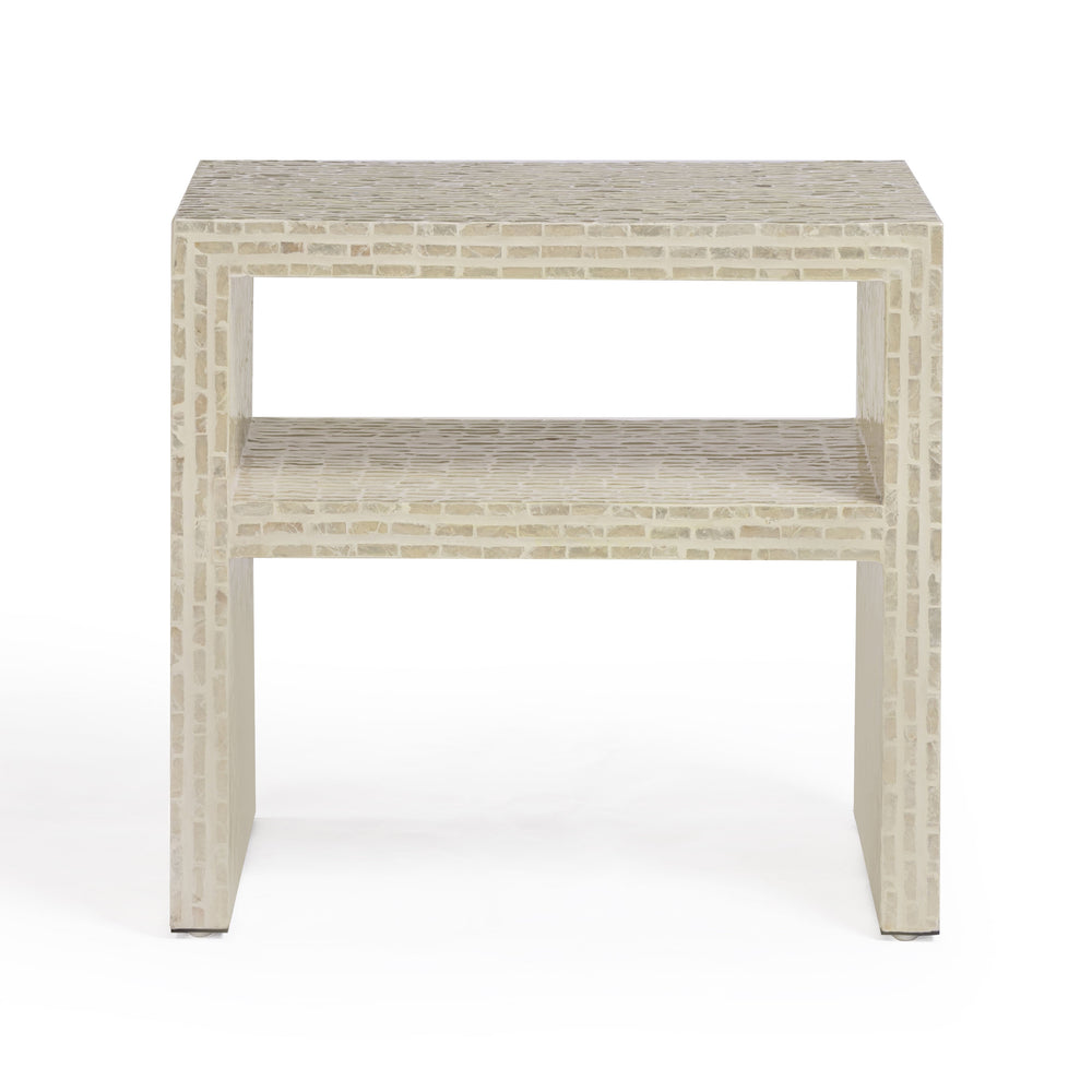 Derry 22" Cream Capiz Shell Nightstand