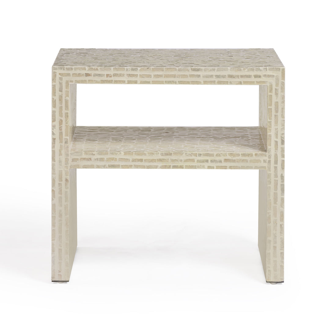 Derry 22" Cream Capiz Shell Nightstand