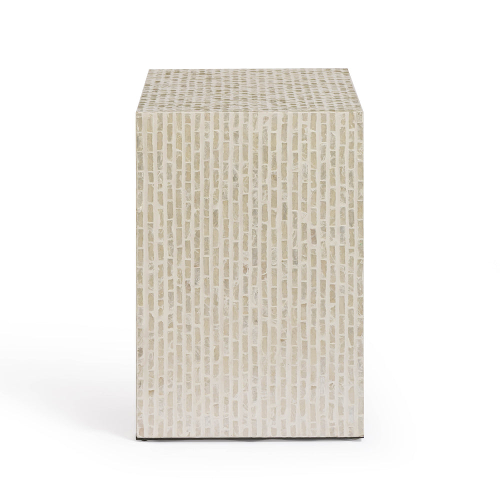 Derry 22" Cream Capiz Shell Nightstand