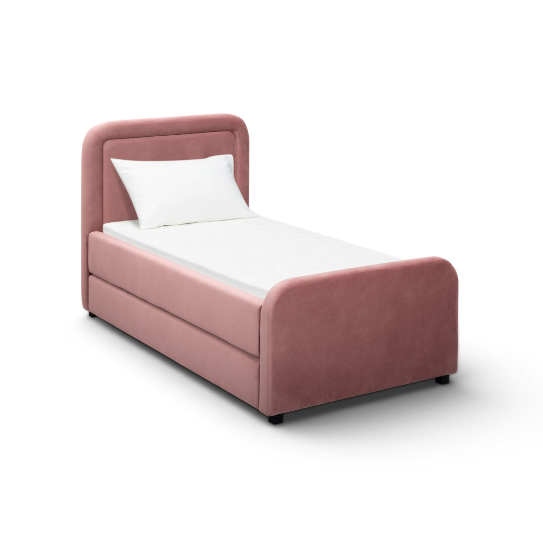 Briella Salmon Performance Velvet Trundle Bed - Twin