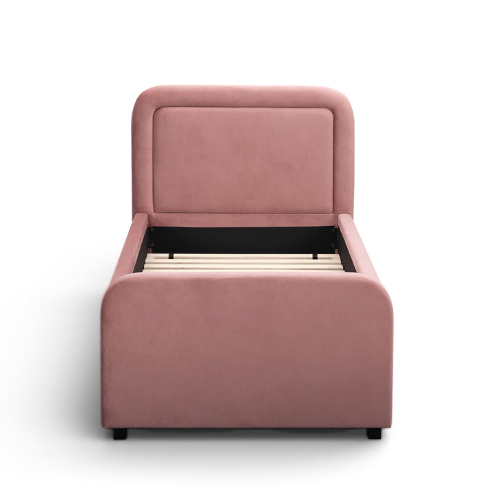Briella Salmon Performance Velvet Trundle Bed - Twin
