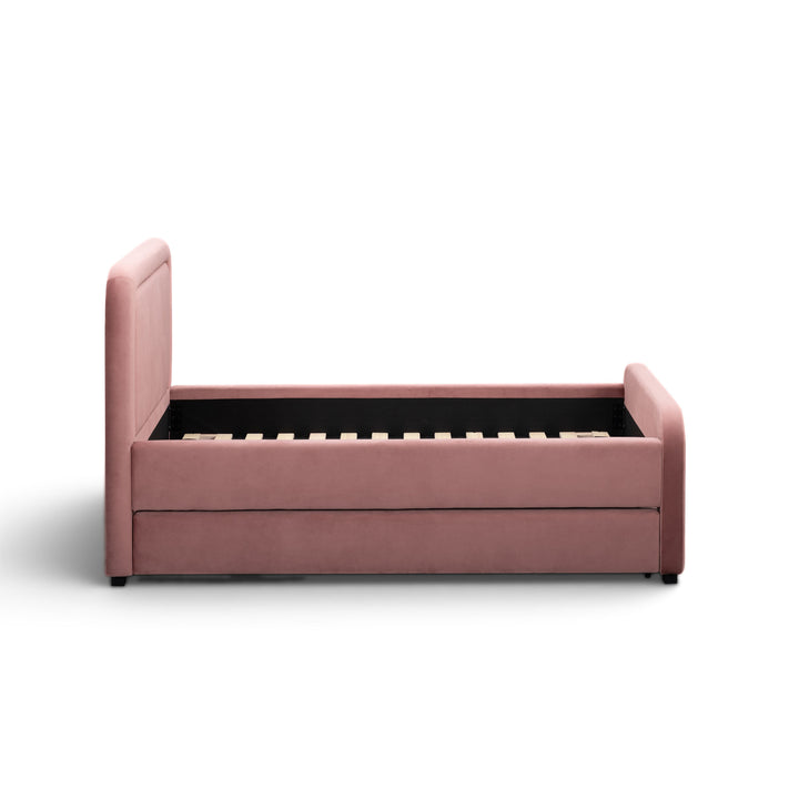 Briella Salmon Performance Velvet Trundle Bed - Twin