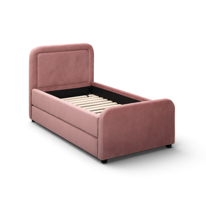 Briella Salmon Performance Velvet Trundle Bed - Twin
