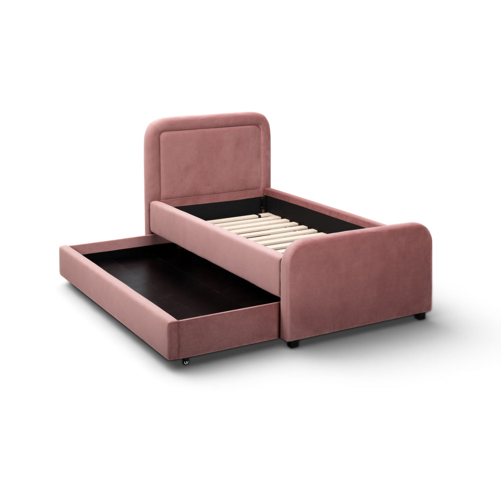 Briella Performance Velvet Trundle Bed in Twin