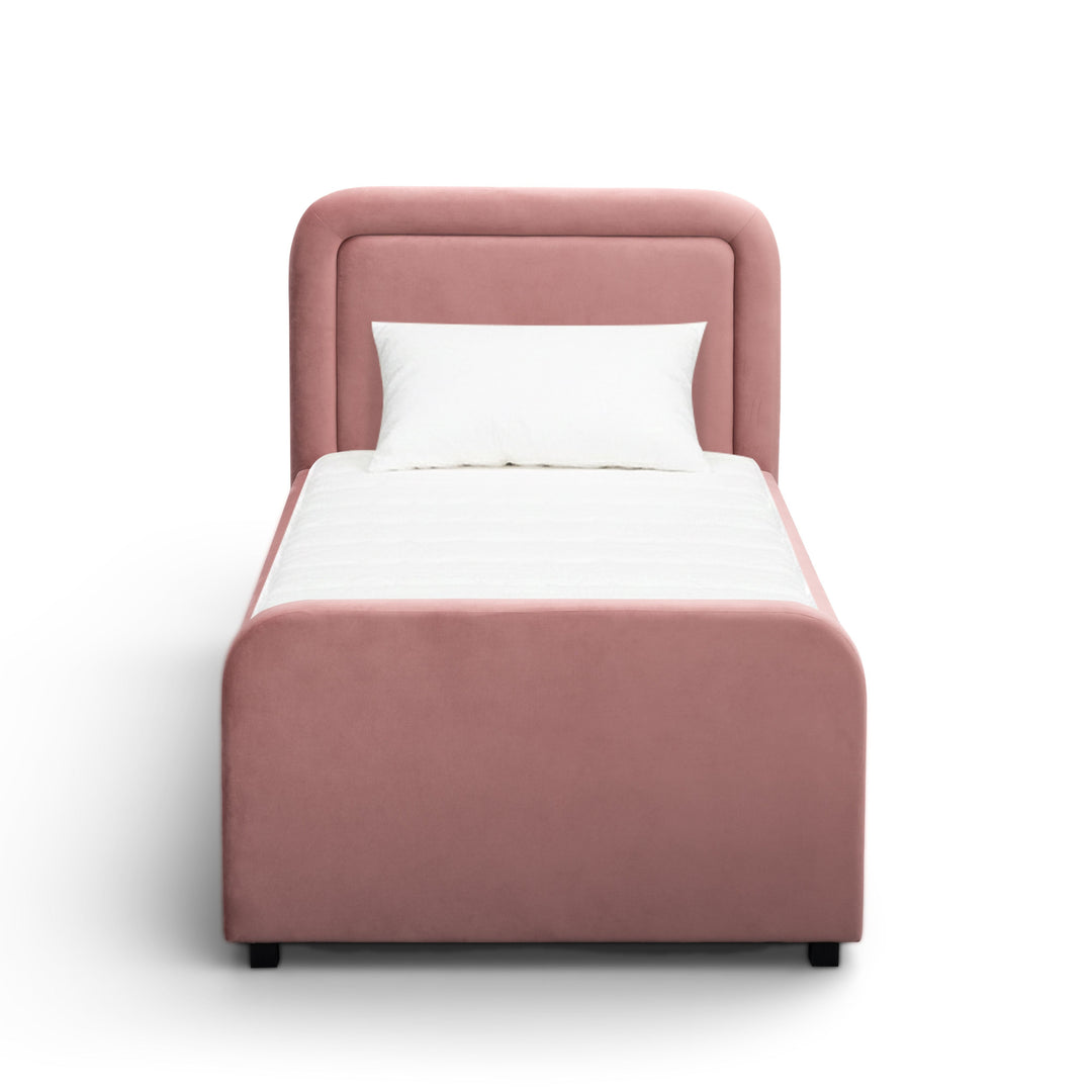 Briella Salmon Performance Velvet Trundle Bed - Twin