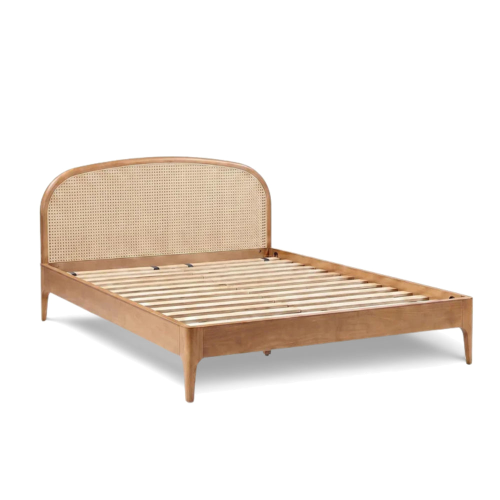 Mico Pecan Natural Rattan Bed - Queen