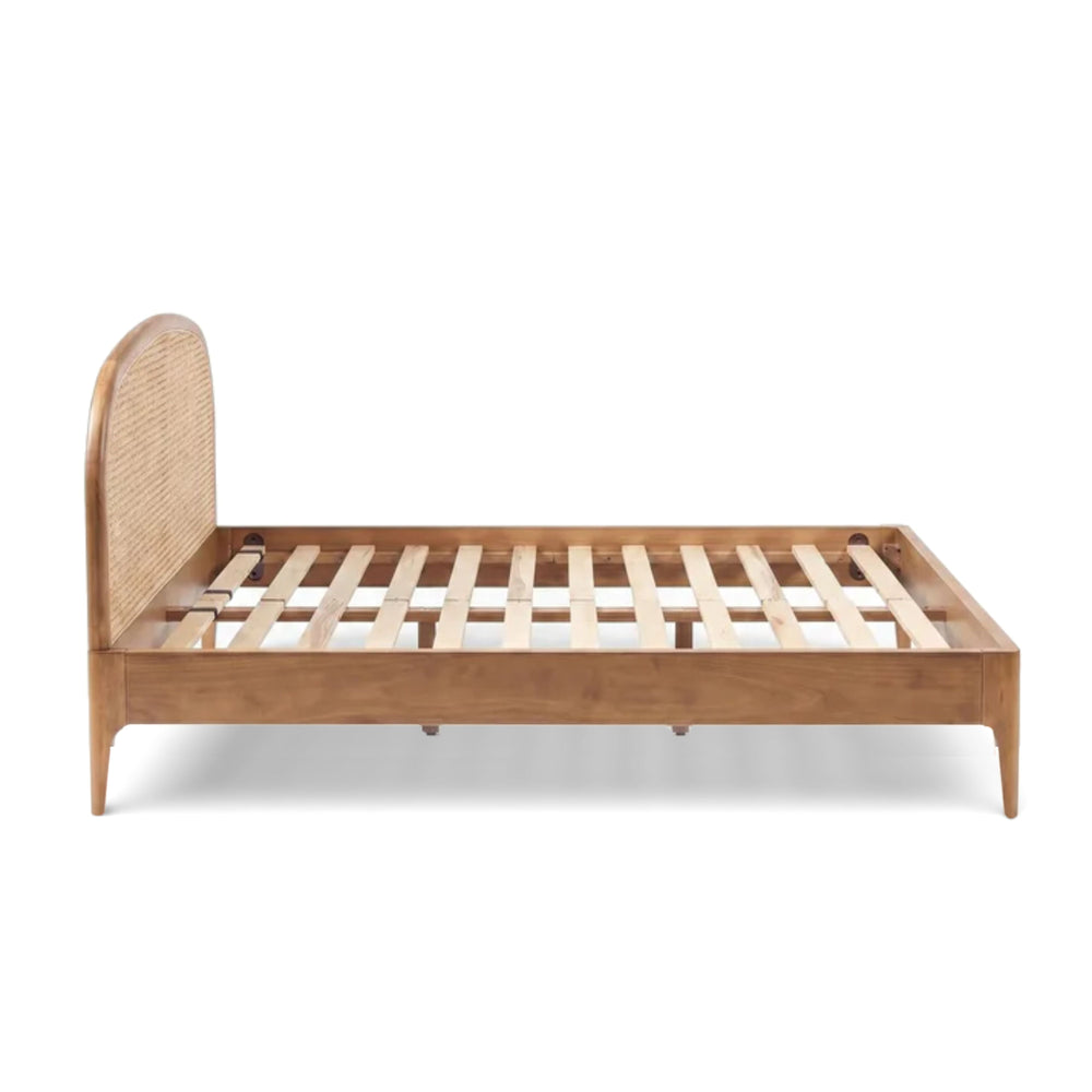 Mico Pecan Natural Rattan Bed - Queen