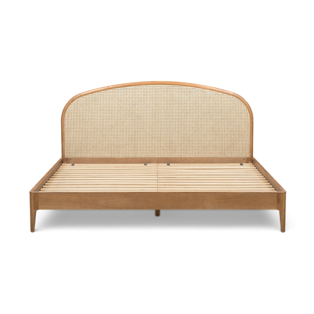 Mico Pecan Natural Rattan Bed - King