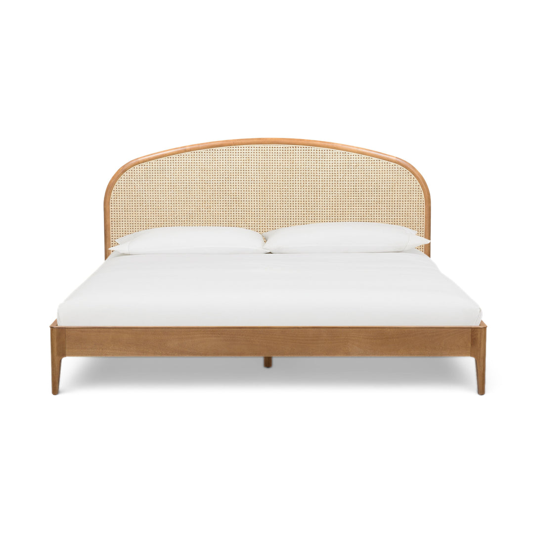 Mico Pecan Natural Rattan Bed - King