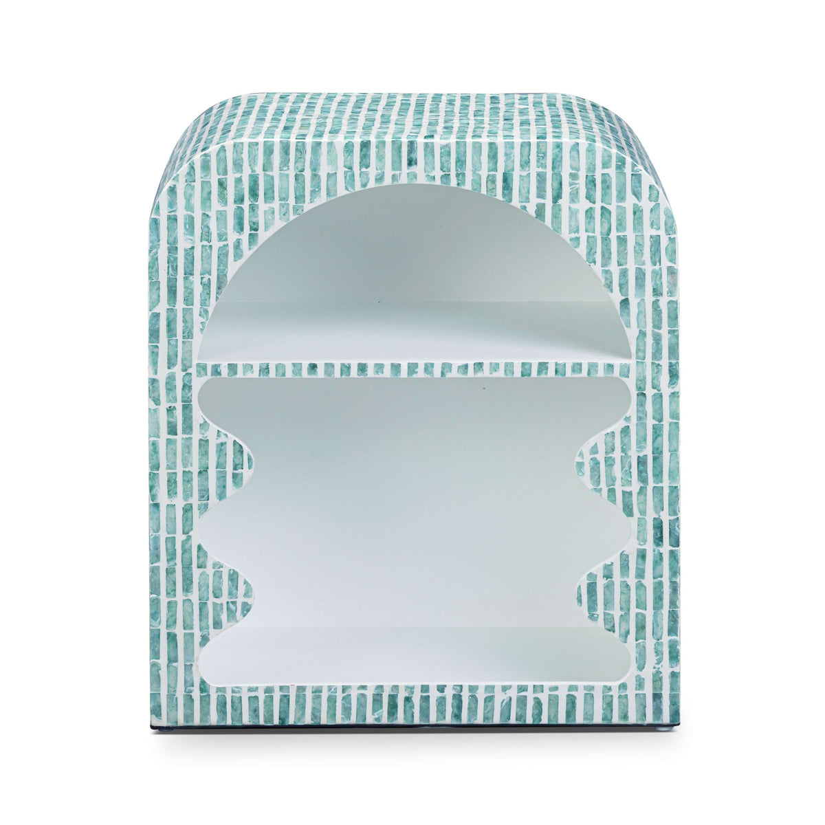 Jess 20" Teal Capiz Shell Nightstand