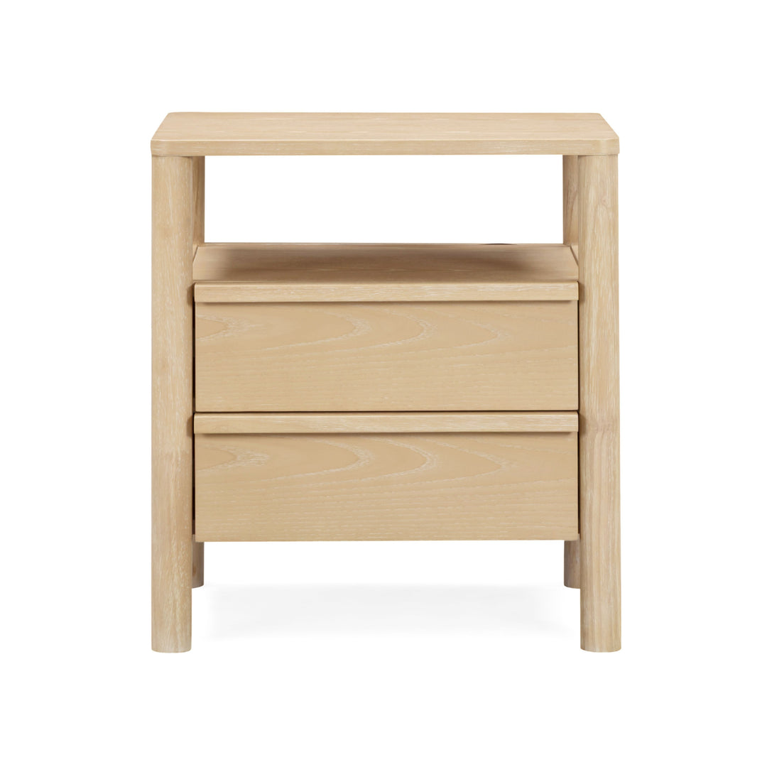 Tyra 22" Ash 2-Drawer Nightstand
