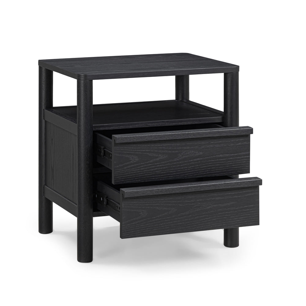 Tyra 22" Ash 2-Drawer Nightstand