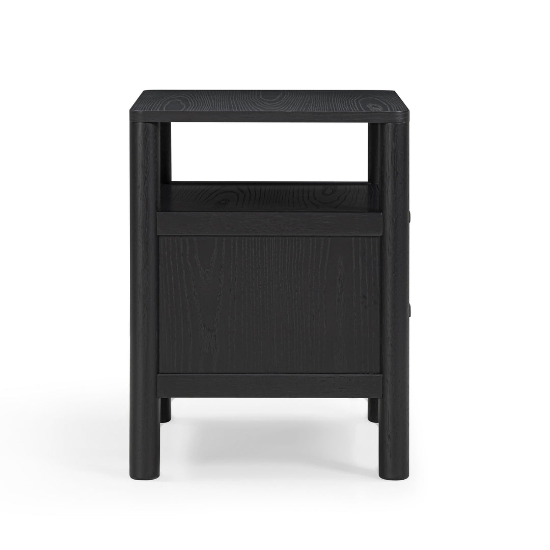 Tyra 22" Black Ash 2-Drawer Nightstand
