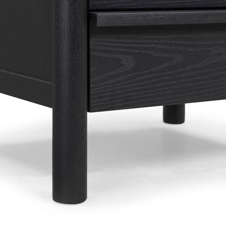 Tyra 22" Black Ash 2-Drawer Nightstand
