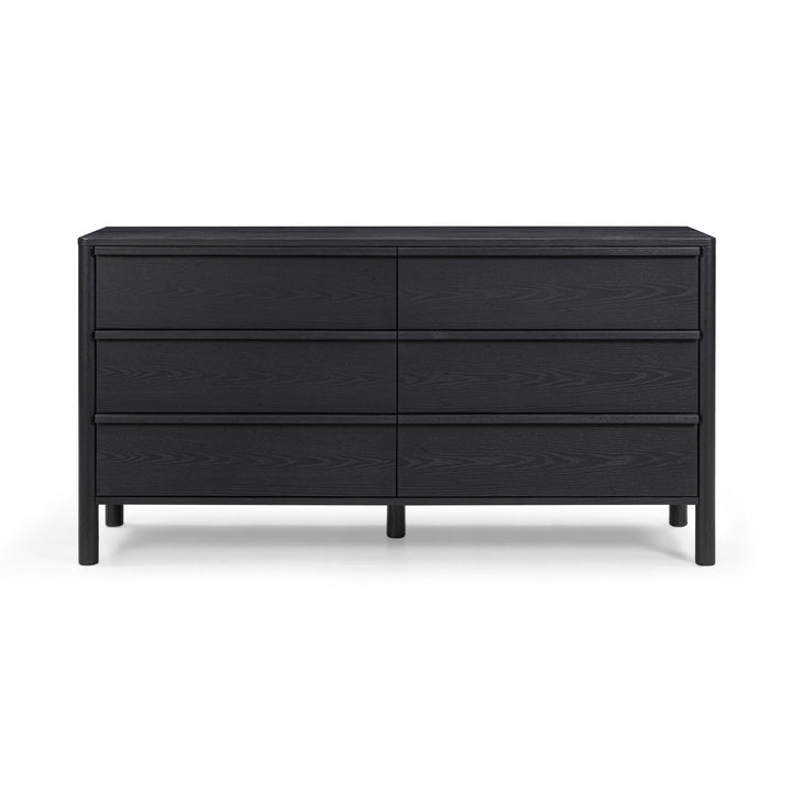 Tyra 62" Ash 6-Drawer Dresser