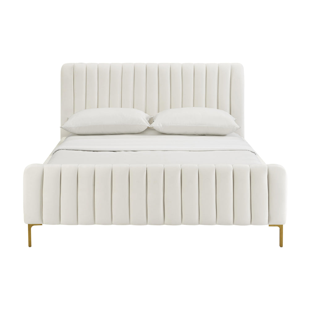 Angela Cream Performance Velvet Bed - King