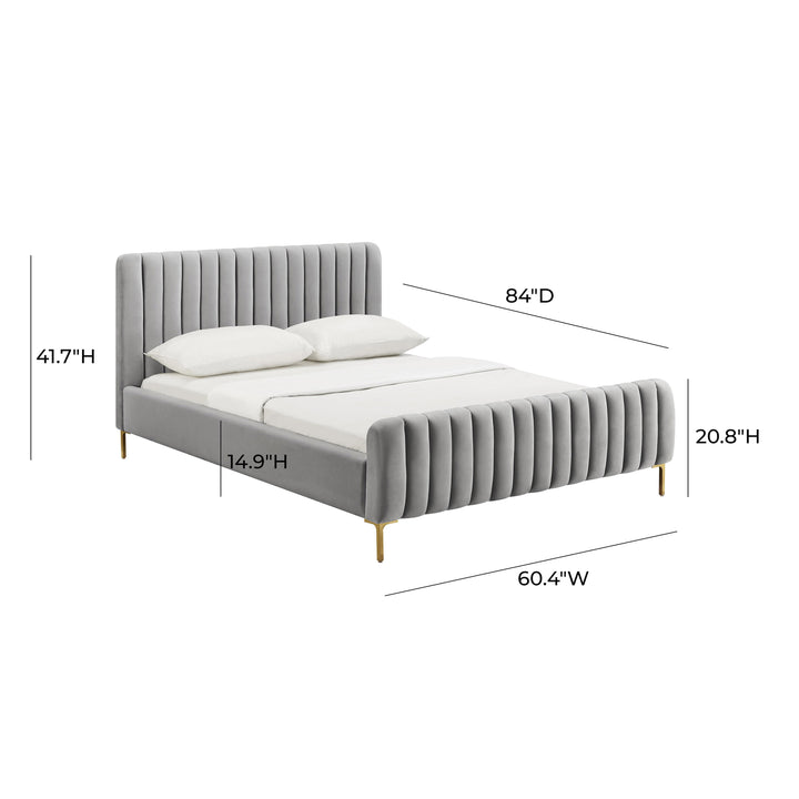 Angela Grey Performance Velvet Bed - Full
