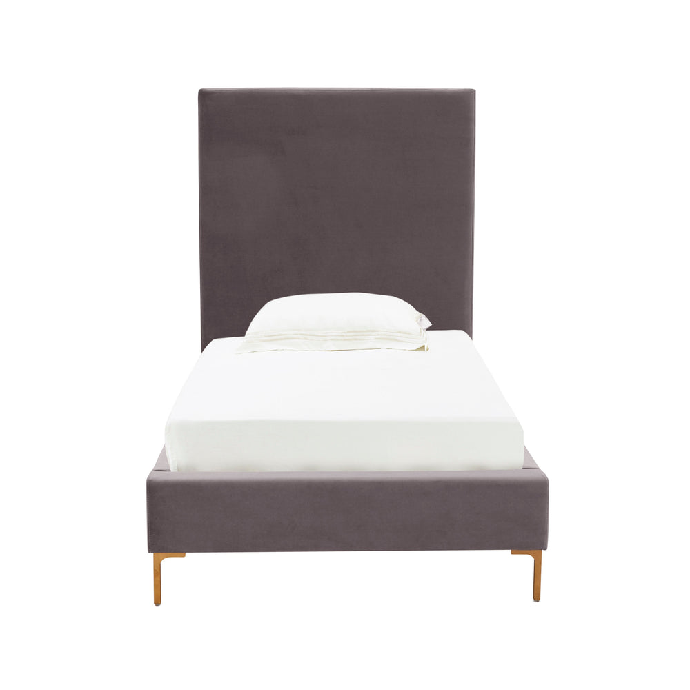 Delilah Velvet Bed - Grey / Twin