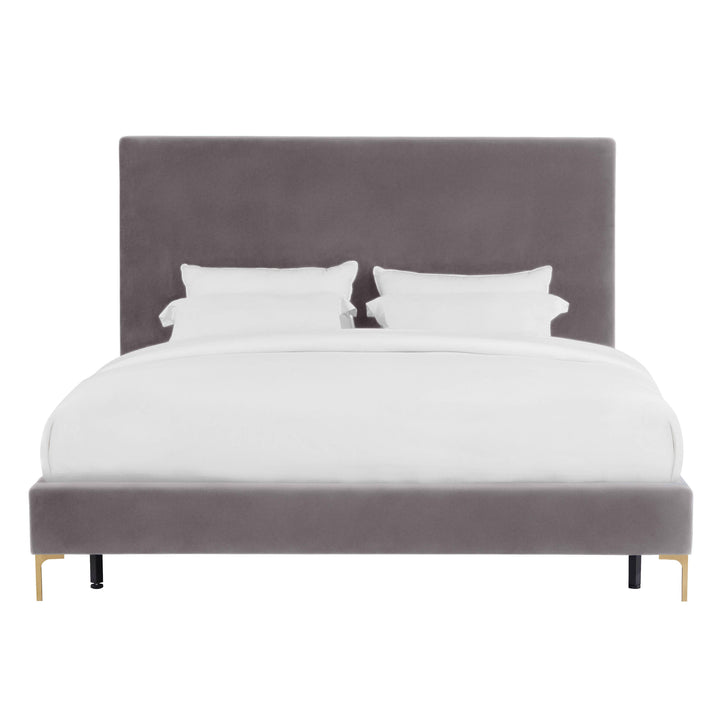 Delilah Velvet Bed - Grey / Twin