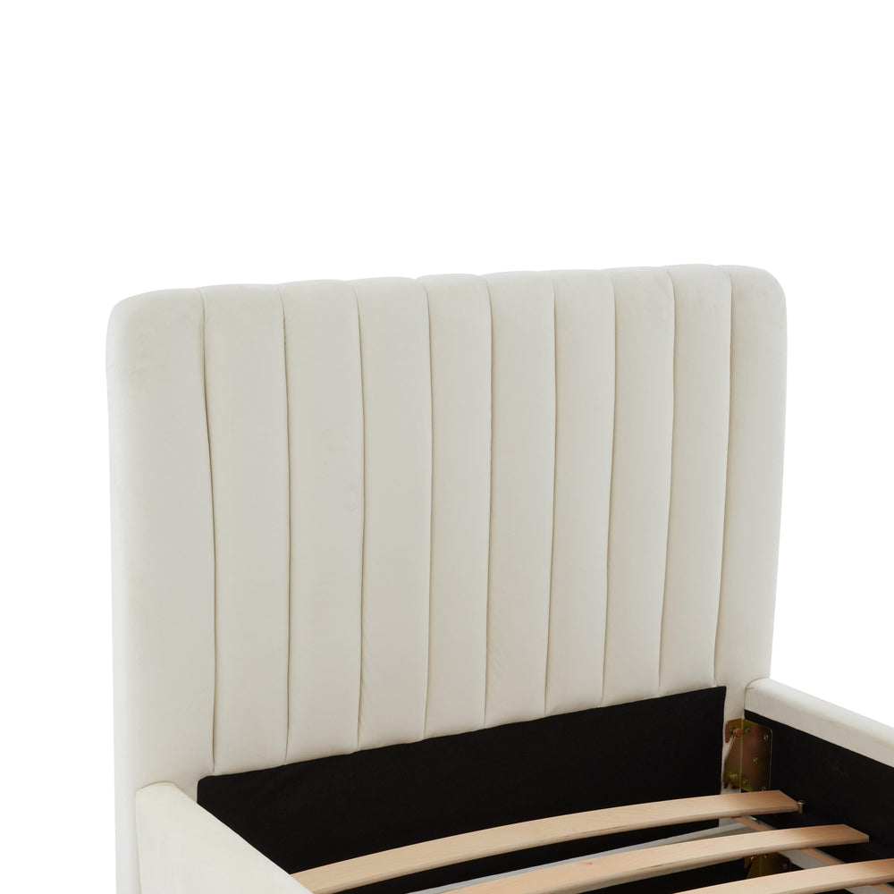 Angela Performance Velvet Trundle Bed in Twin