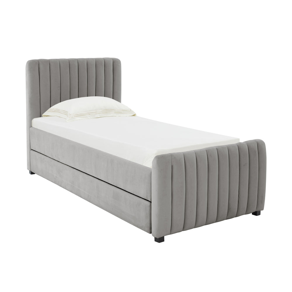 Angela Grey Performance Velvet Trundle Bed - Twin