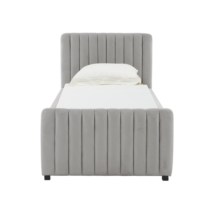 Angela Grey Performance Velvet Trundle Bed - Twin