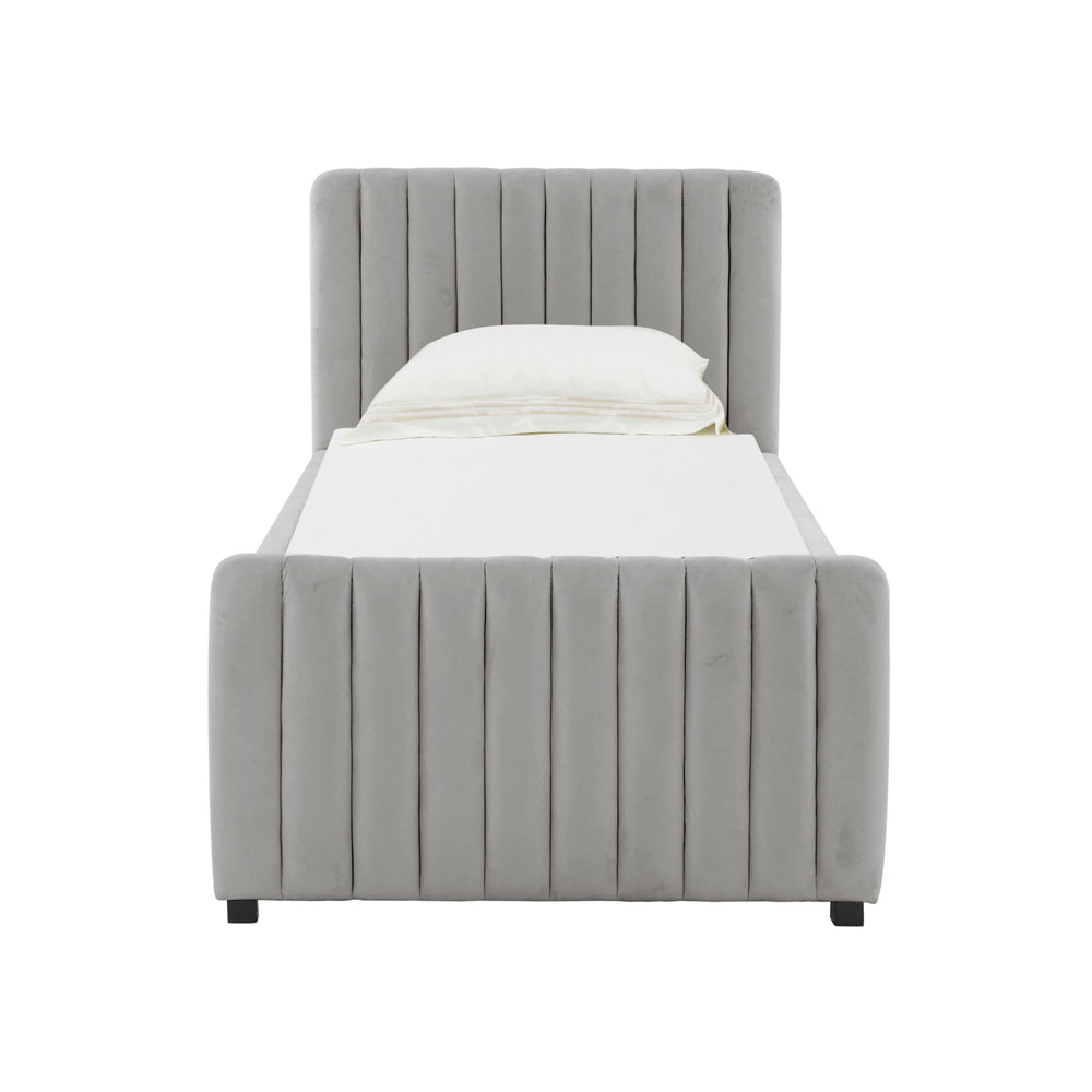 Angela Grey Performance Velvet Trundle Bed - Twin