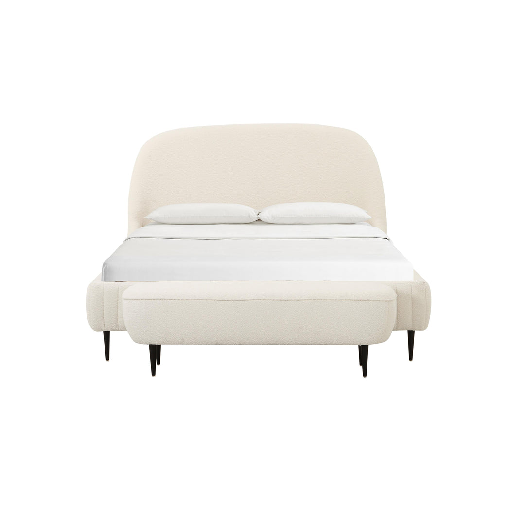 Denise Cream Boucle Bed - King