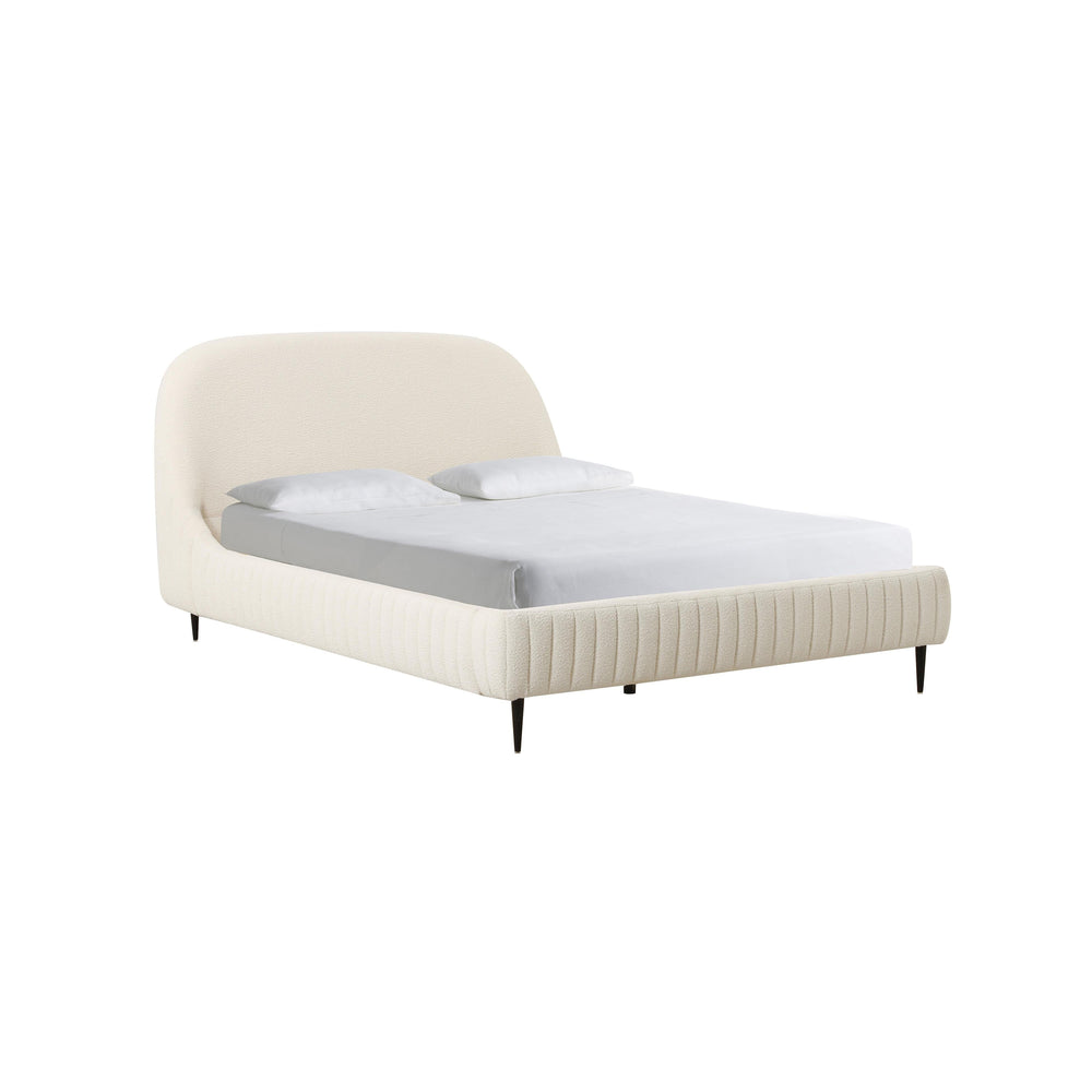 Denise Cream Boucle Bed - Queen