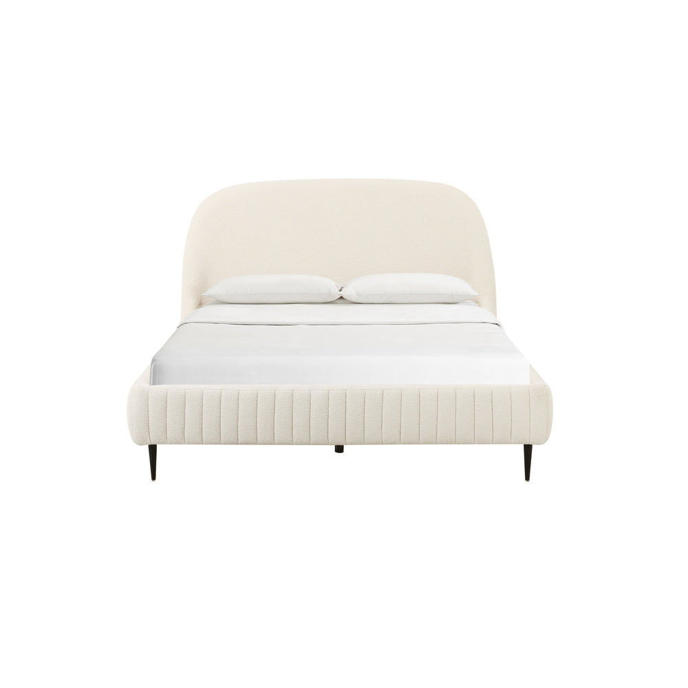 Denise Cream Boucle Bed - Queen