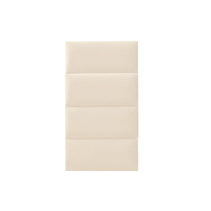 Eliana Performance Velvet Headboard Wings - Cream / Queen