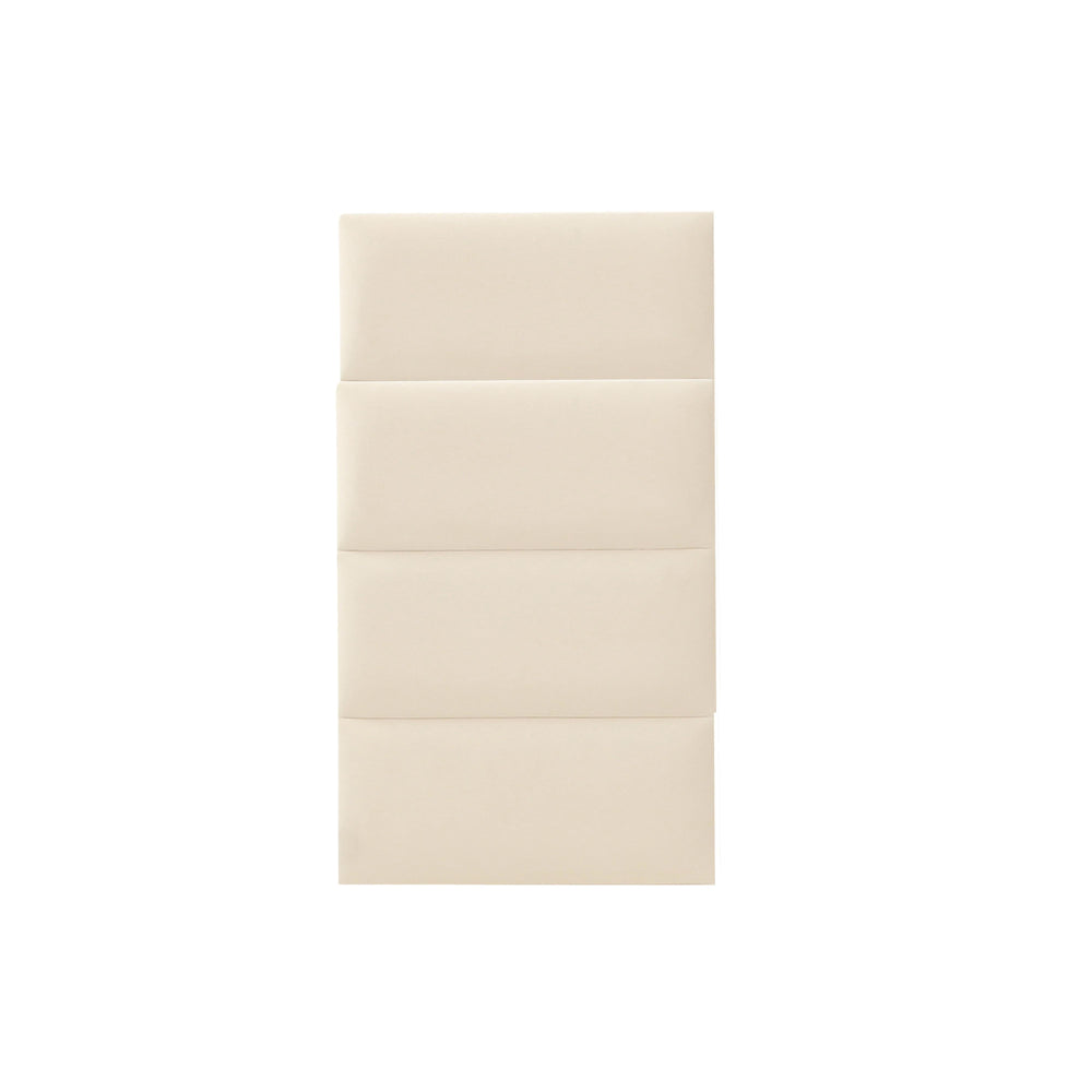 Eliana Performance Velvet Headboard Wings - Cream / Queen