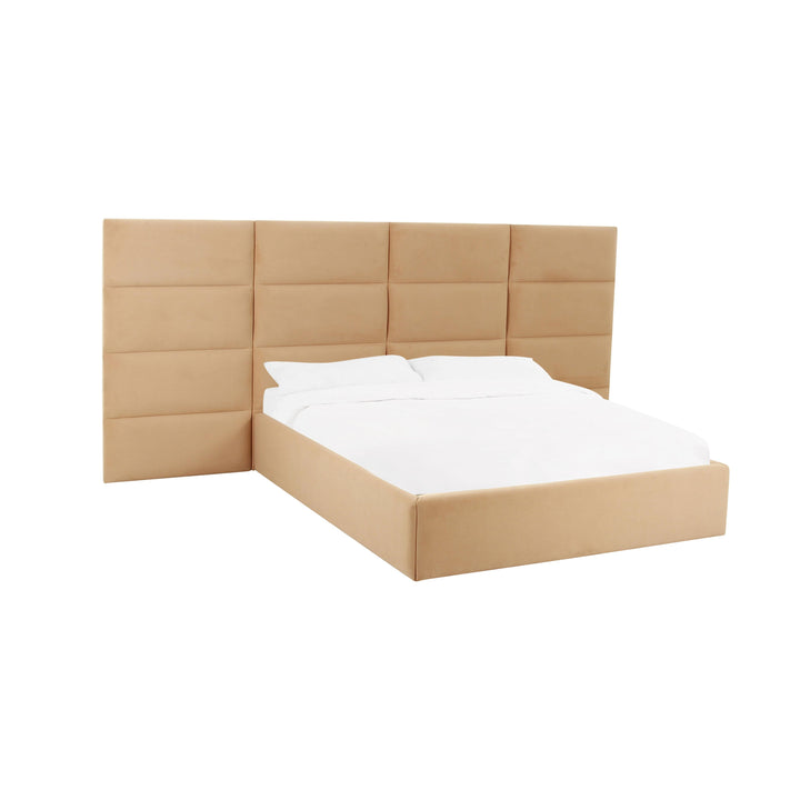 Eliana Performance Velvet Headboard Wings - Honey / King