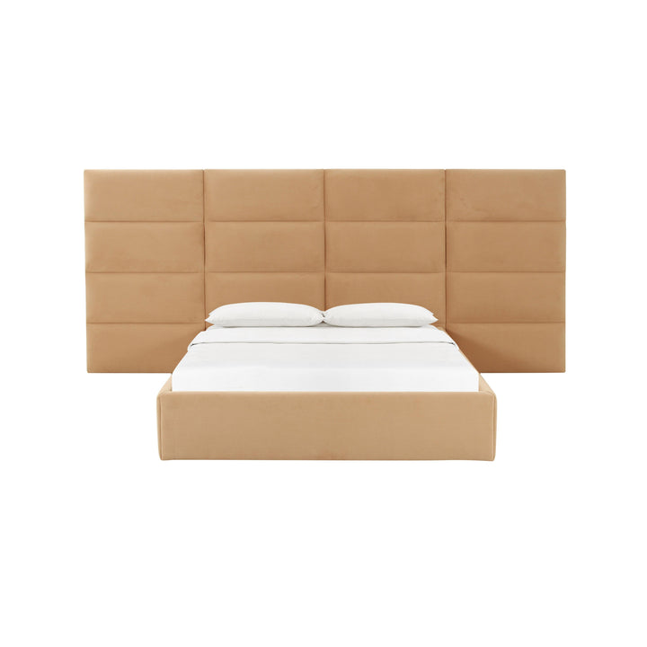 Eliana Performance Velvet Headboard Wings - Honey / King