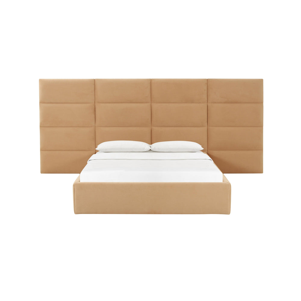 Eliana Performance Velvet Headboard Wings - Honey / King