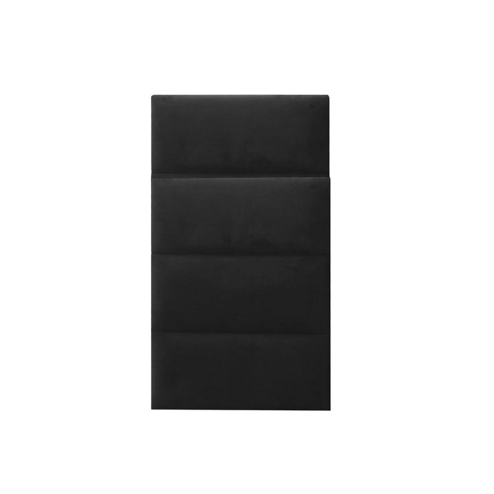 Eliana Performance Velvet Headboard Wings - Black / Queen