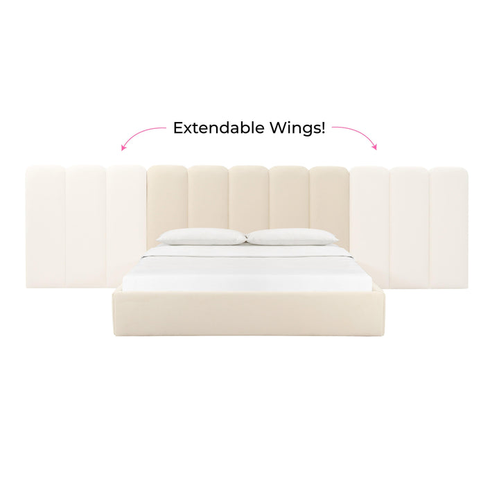 Palani Performance Velvet Headboard Wings
