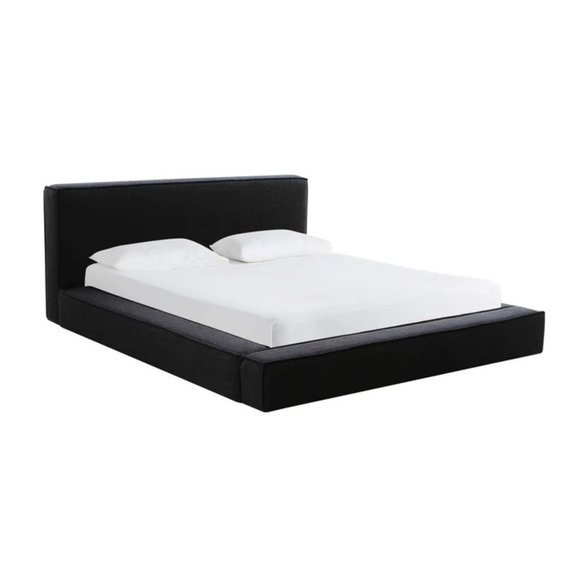 Olafur Black Performance Linen Upholstered Bed - Queen