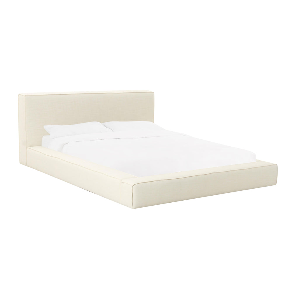 Olafur Cream Performance Linen Upholstered Bed - King